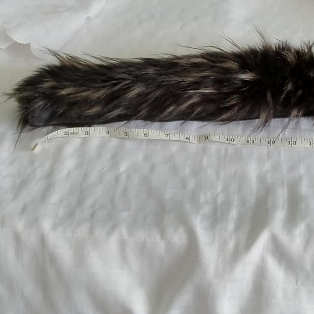 Replacement faux fur with zipper/piece of faux fur for DIY and craft projects
